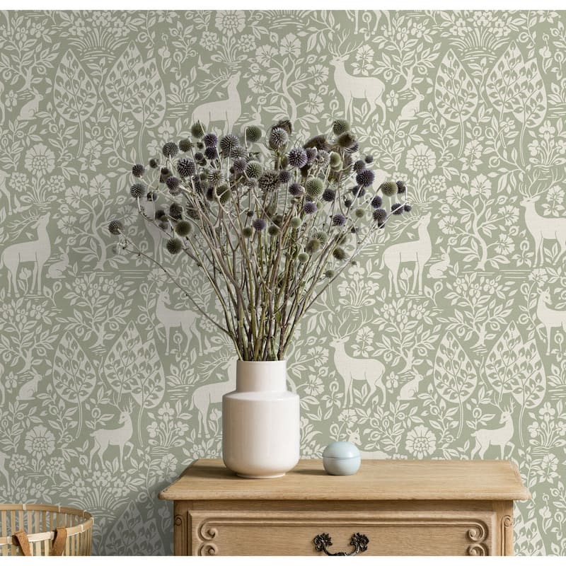 Deer Woods Non-pasted Wallpaper – 396in. x 21in. – Covers 56 square feet
