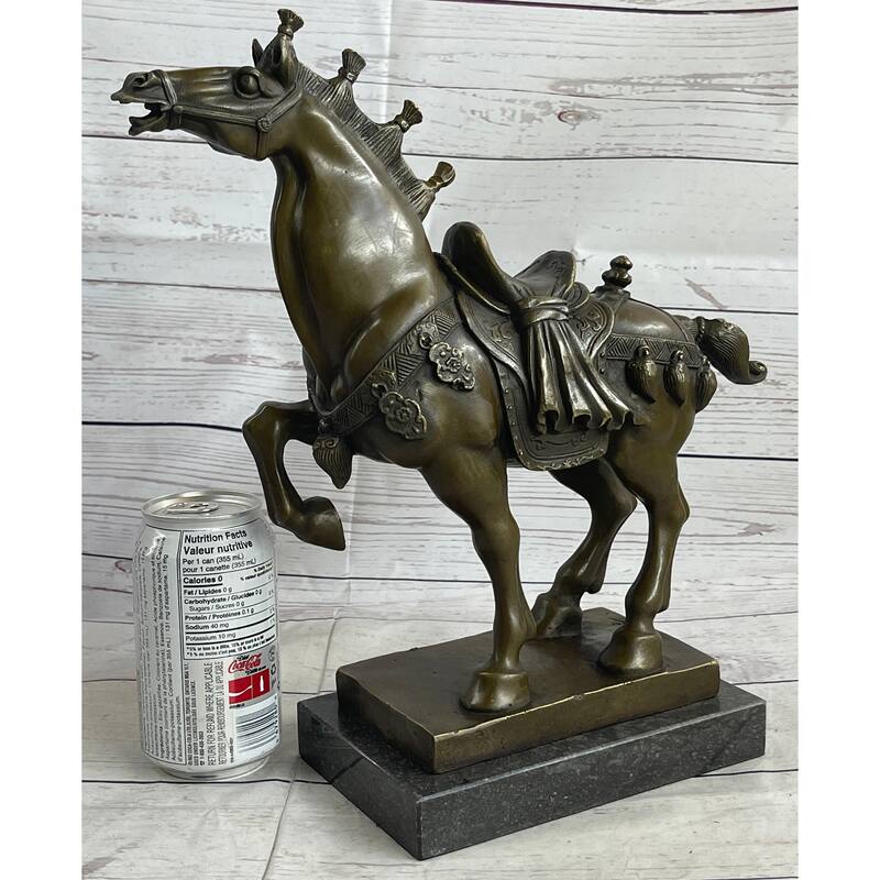 Chinese Tang Imitative Horse Bronze Sculpture Museum Quality Figurine Figure Decor 14 Inches X 14 Inches
