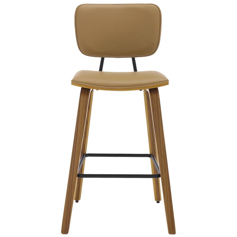 26" Wood Counter Height Bar Stools Set of 2 - 37.6"H x 19.5"W x 18.7"D