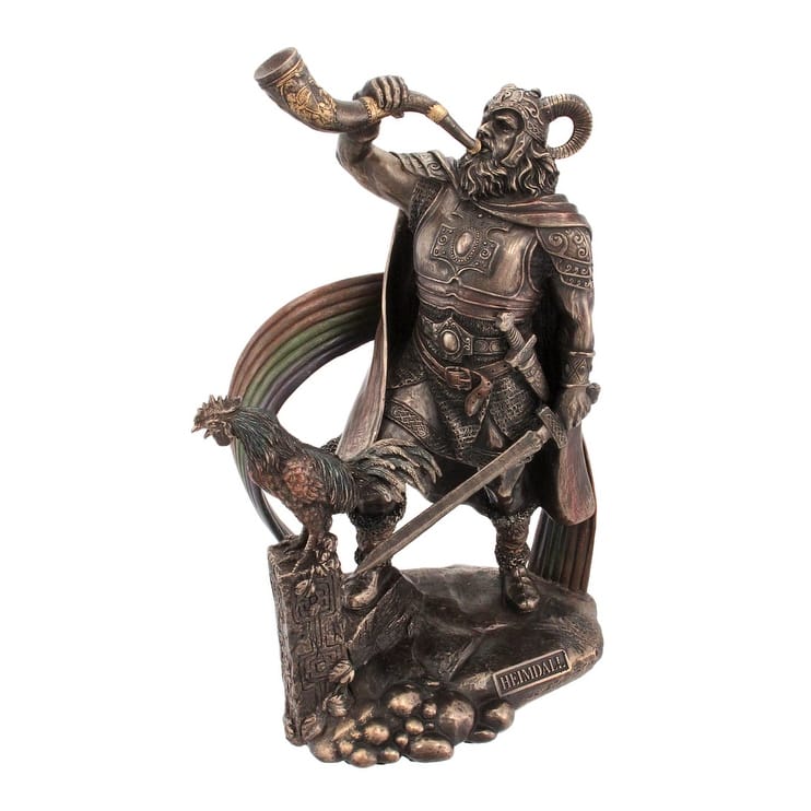 9 1/2 Inch Norse God Heimdall Bronzed Finish Statue Pagan - 10.25 X 5.5 X 2.75 inches