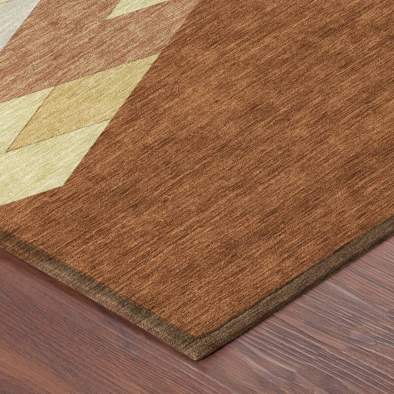 Machine Washable Indoor/ Outdoor Modern Avo Chantille Rug