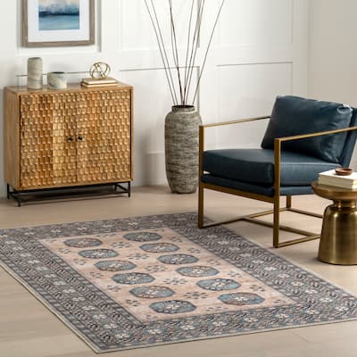 Nuloom Idra Multi Medallion SplashGuard Machine Washable Area Rug