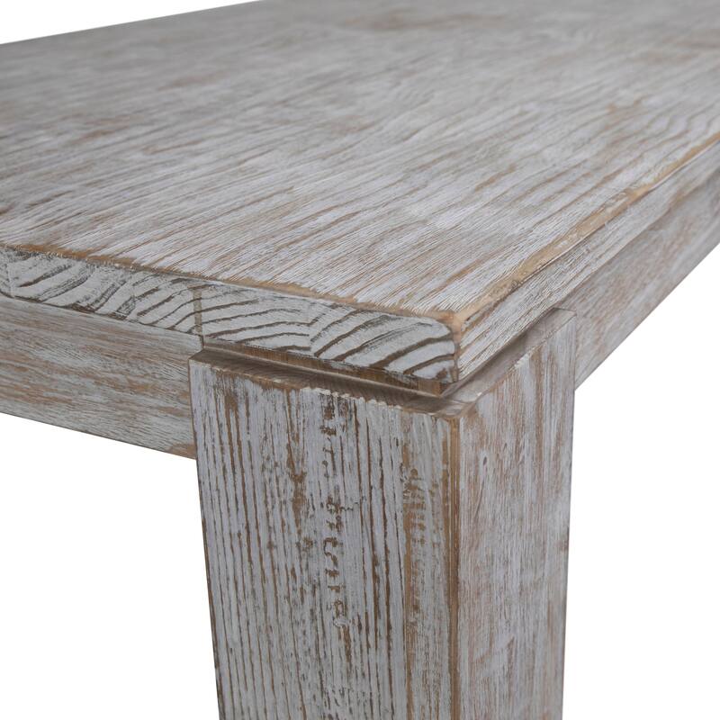 Datona 56-inch Rectangular Reclaimed Pine Block Feet Coffee Table, Natural Finish