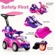preview thumbnail 19 of 28, Gymax 3-in-1 Sliding Walker w/ Adjustable Canopy Horn Music & Light