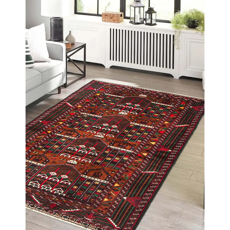 ECARPETGALLERY Hand-knotted Teimani Brown Wool Rug - 3'10 x 7'0