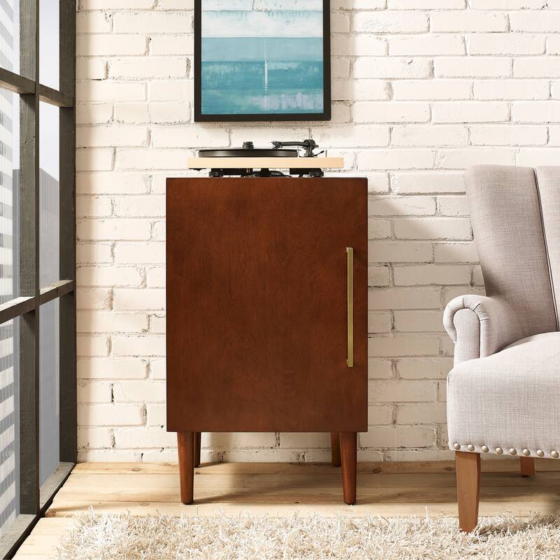 Crosley Everett Record Player Stand in Mahogany Finish