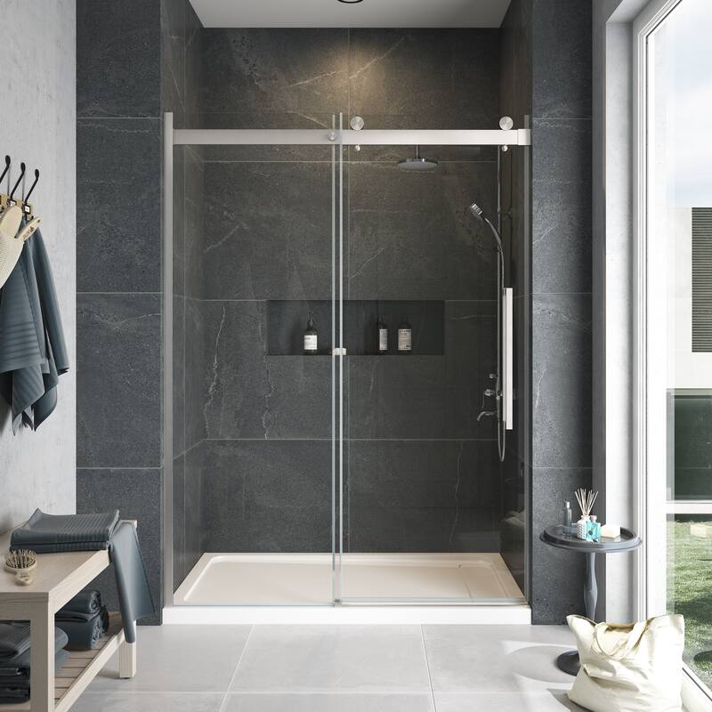 Bel Soft-Close 2-Piece Base Door Rectangular Alcove Shower Kit