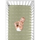 preview thumbnail 4 of 4, Sage Green Boho Arrow Boy Girl Fitted Crib Sheet White Bohemian Tribal Southwest Chevron Geometric Herringbone Neutral Woodland