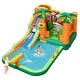 preview thumbnail 1 of 7, Gymax Inflatable Water Slide Park Monkey Bounce House Splash Pool Kids