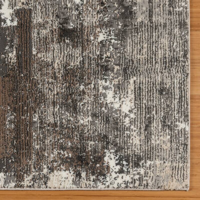 Gertmenian Kielo Modern Abstract Soft Polyester High-Low Style Indoor Area Rug Collection