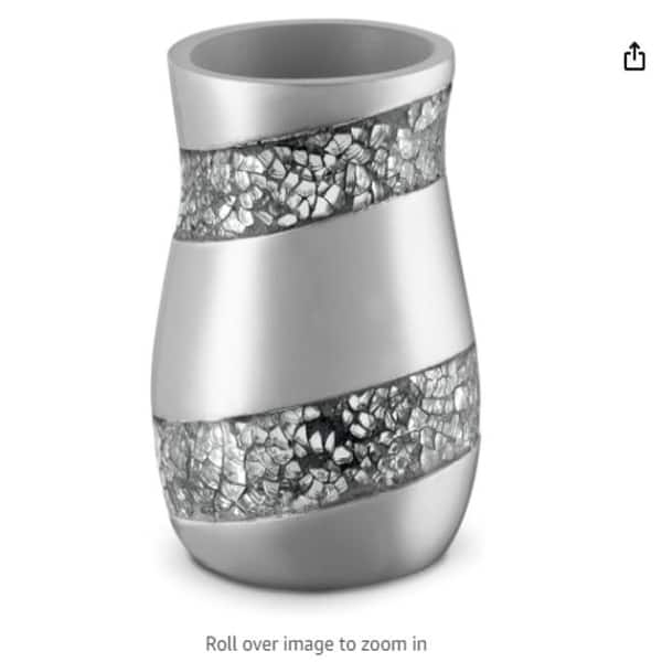 slide 2 of 6, Creative Scents Silver Mosaic Gray Bathroom Tumbler