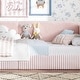 preview thumbnail 64 of 124, Bonwell Upholstered Teddy Fleece Montessori Floor Bed with Half-Enclosed & Curved Guardrails for Kids by GDFStudio