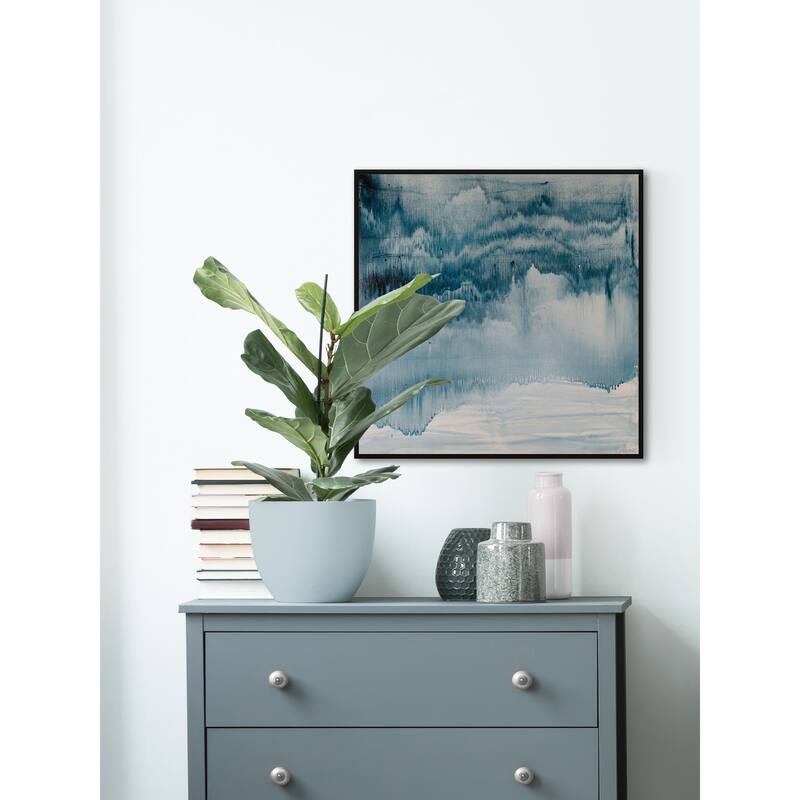 Blue Iceberg Floater Framed Print on Canvas