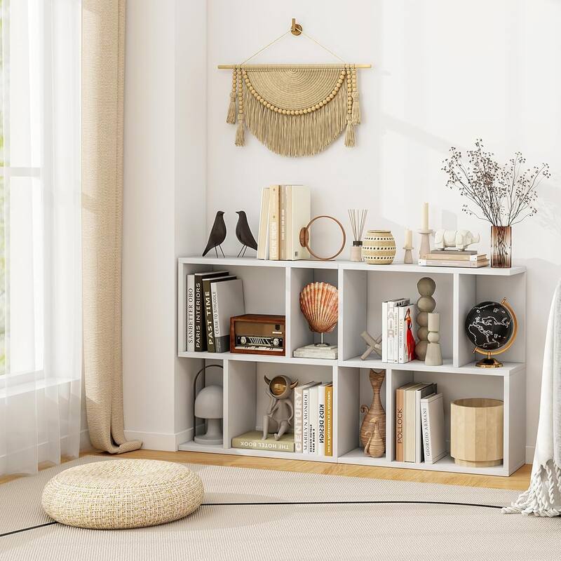 3-Tier Bookshelf Freestanding Display Shelf Geometric Bookcase