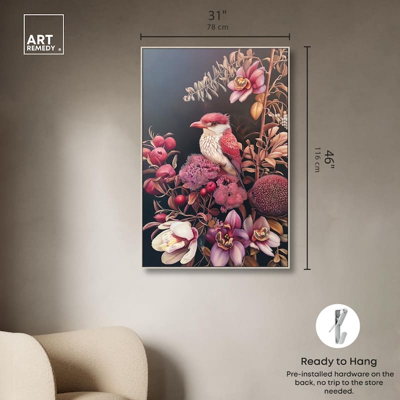 Bird and Bloom Canvas by Art Remedy