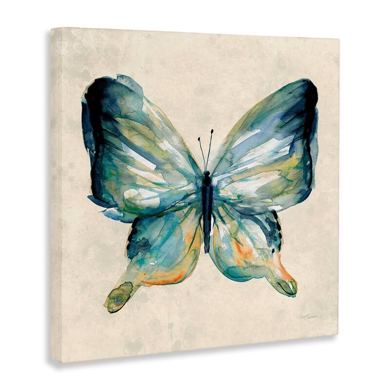 Stupell Bold Butterfly in Green Canvas Wall Art Design By Carol Robinson