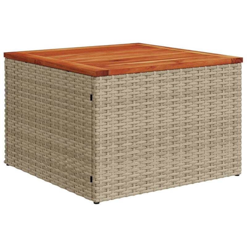 vidaXL Patio Sofa Set with Cushions Outdoor Furniture 10 Piece Poly Rattan - 24.4 x 24.4 x 27.2 in