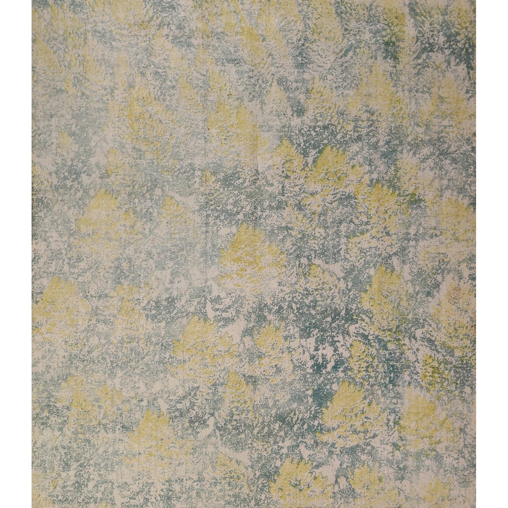All-Over Abstract Modern Square Rug Hand-Knotted Wool Carpet - 7'9" x 7'11"