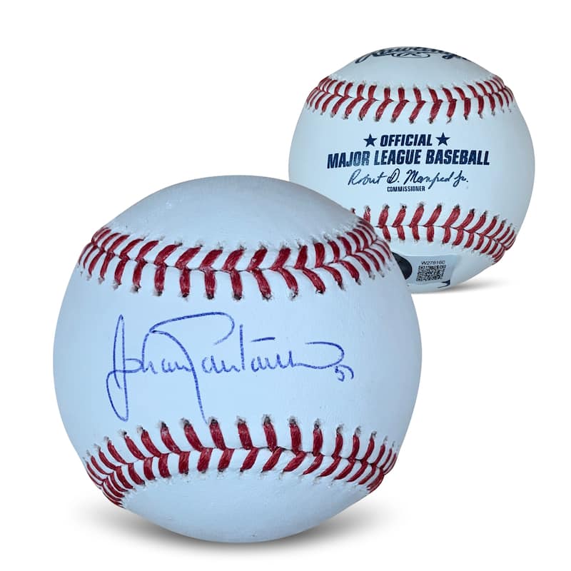 Johan Santana Autographed MLB Signed Baseball Beckett COA With UV Display Case - 8'6" x 11'6"