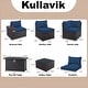 preview thumbnail 43 of 125, Kullavik 13 Pieces Outdoor Patio Furniture Set with Fire Pit Table w/ Wide Armrests