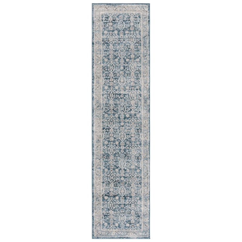 SAFAVIEH Vintage Nienke Tabriz Oriental Rug - 2' x 8' Runner - Blue/Grey