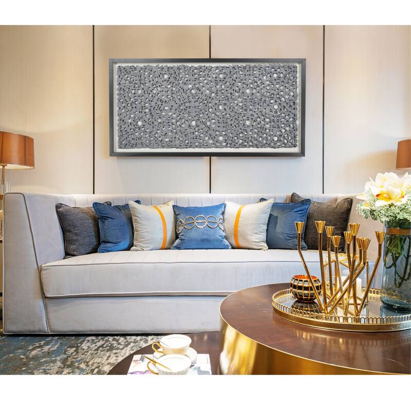 HUJI Papier-Mache Ripples Shadow Box Wall Decor