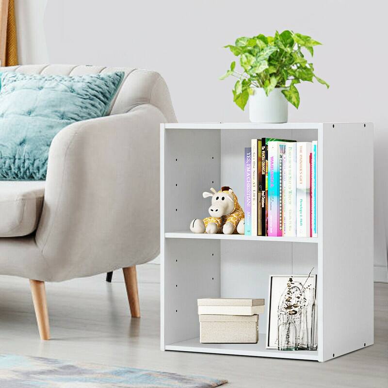 2 Tier Open Night Stand End Table Sofa Side Storage Furniture - 17" x 11.5" x 21.5" (L x W x H)