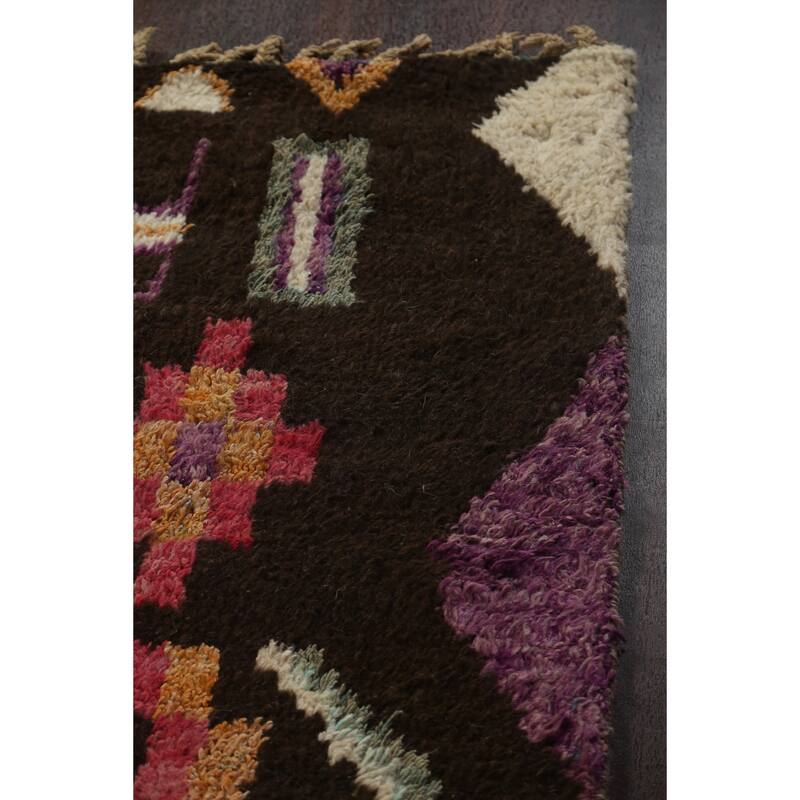 Tribal Oriental Moroccan Dining Room Area Rug Wool Hand-knotted Carpet - 9'0" x 11'6"