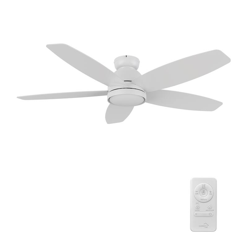 CARRO Cerus 52" 5-Blade Indoor Ceiling Fan with LED Light and Remote - N/A - White