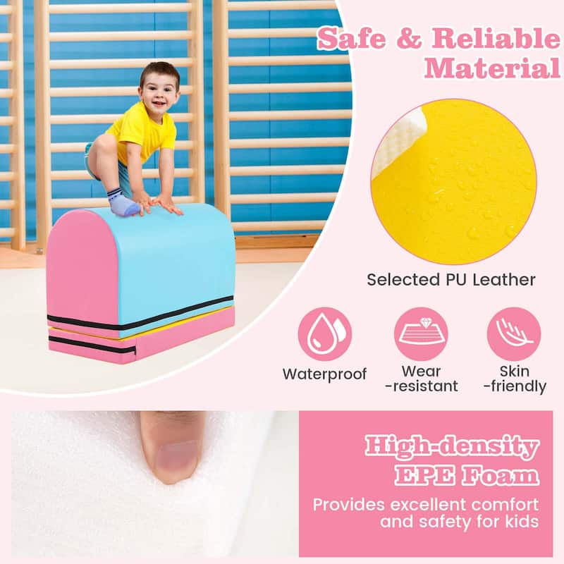 Costway Mailbox Tumbling Mat Gymnastics Vaulting Box with Detachable - See Details