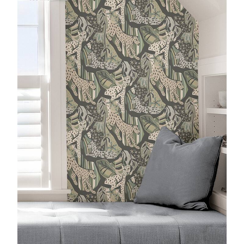 Pip & Lo Cream Grey Cat Nap Peel & Stick Wallpaper