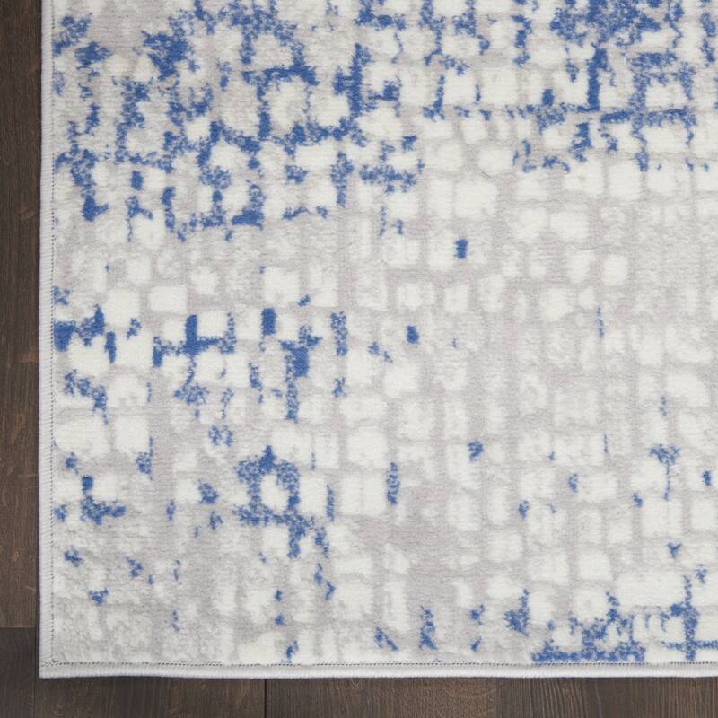 Hili Power Loomed Distressed Abstract Modern Non Skid Stain Resistant Area Rug By HomeRoots - 120' X '84' X '0.39