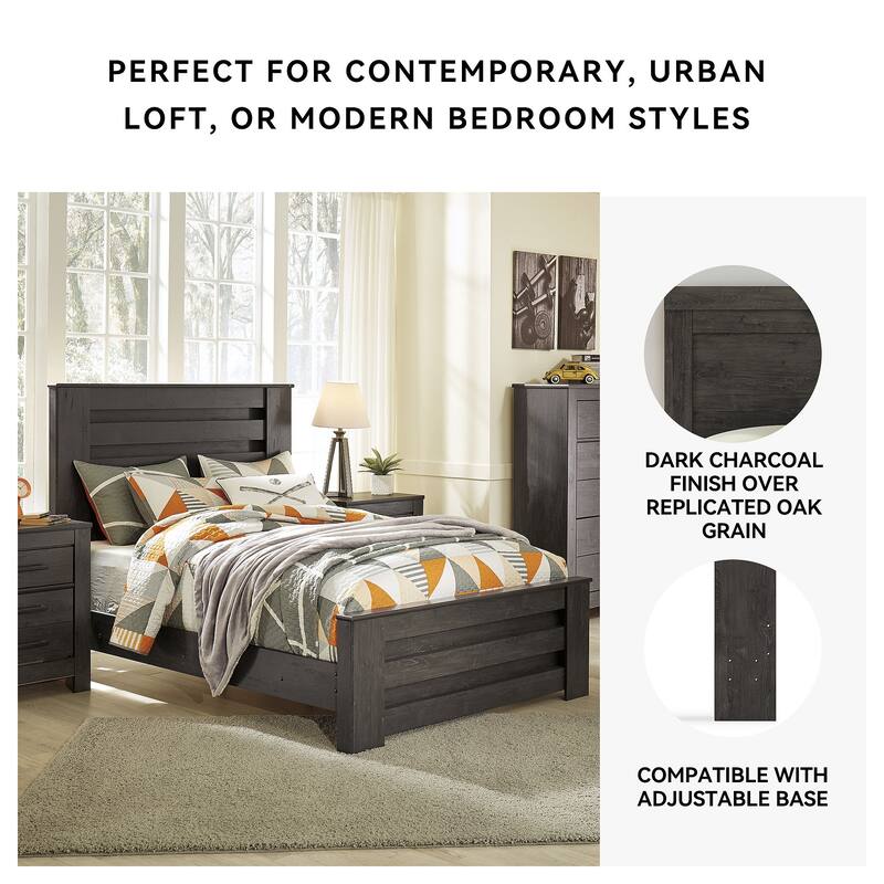 Brinxton Black Panel Bed