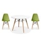 preview thumbnail 21 of 25, Kids Table and Chair Set Modern Toddler Furniture with Round Table and Armless Chairs Eiffel Wooden Legs Dining or Playroom Use Green
