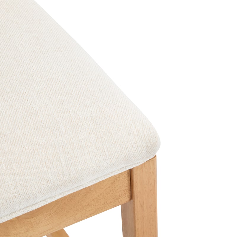 Christopher Knight Home - Tatti Scandinavian-Inspired Wooden Counter Stool Set with Rattan Accent Backrest