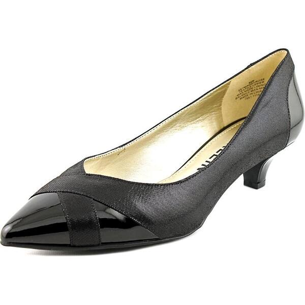 Shop Anne Klein Maddy Rose Women Open Toe Canvas Black Heels Overstock 14240435