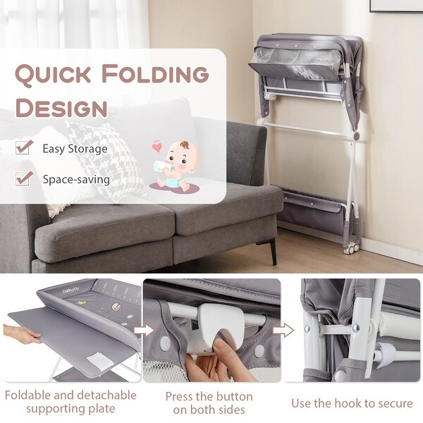 【取り置き中】babythree Baby Changing Table with 3 Adjustable Heights, Storage