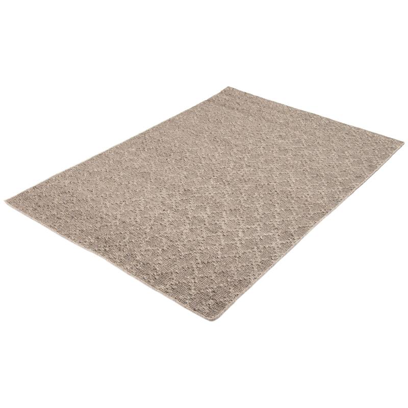 ECARPETGALLERY Braid weave Sienna Grey Wool Rug - 5'3 x 7'7