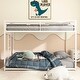preview thumbnail 10 of 11, Classic Square Metal Bunk Bed Frame,Twin over Twin Metal Bunk White for Kids and Adult