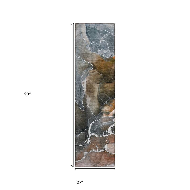 Almilo Modern Art-Inspired Weather Resistant Current & Stylish Outdoor Rug
