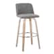 Option Grey Noise Fabric/Round Chrome Footrest