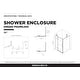preview thumbnail 16 of 35, Fine Fixtures Frameless Shower Enclosure Hinged Glass Shower Door - Tempered Glass