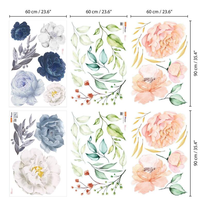 Walplus Wall Sticker Colorful Large Magnolia Flower Art Decal Home Decor