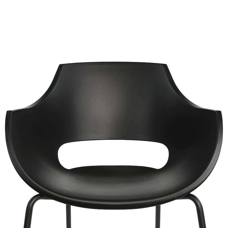 Furnish Theory Urban-ML Pro Indoor/Outdoor Stackable Dining Armchairs Polypropylene Shell & Powder-Coated Steel Legs (Set of 2)