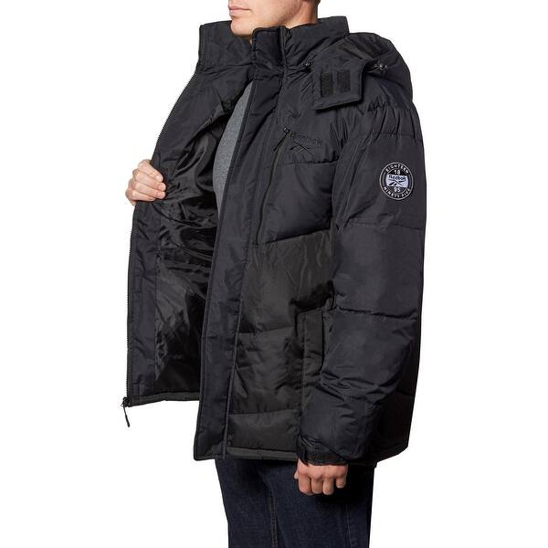 Bubble Puffer Parka with Fleece Lined Removable Hood Reebok Boys/’ Winter Jacket
