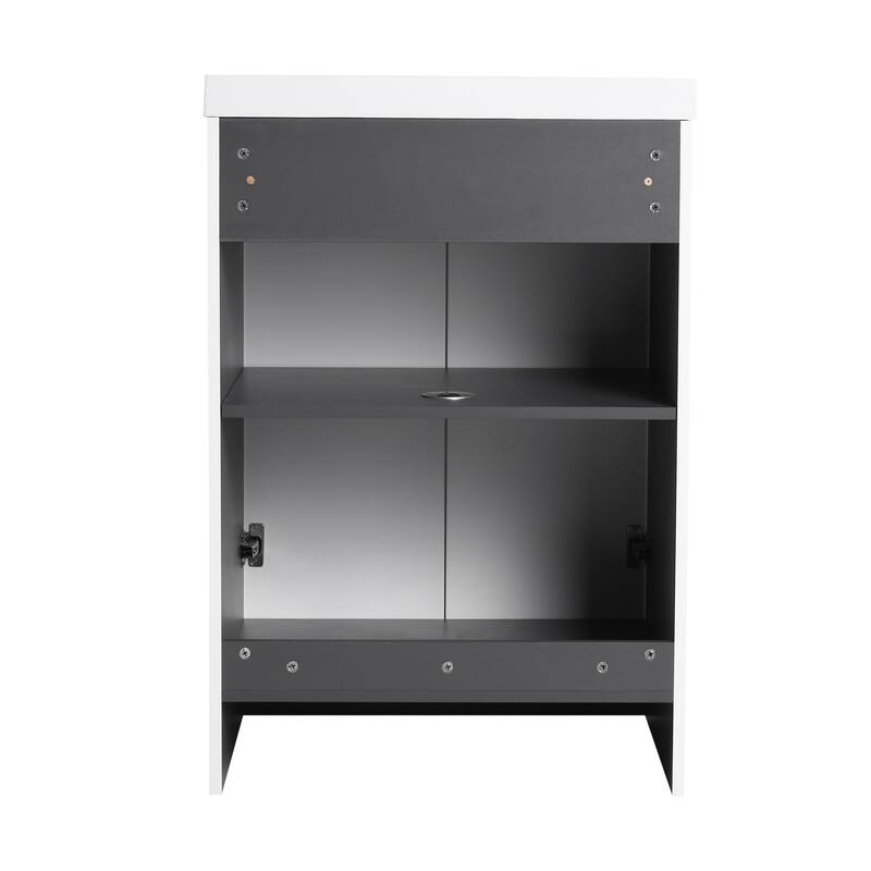 ARTCHIRLY 24/30/36 Inch Bathroom Vanity with Sink, Freestanding Bathroom Vanity with Soft Close Door and Adjustable Shelf