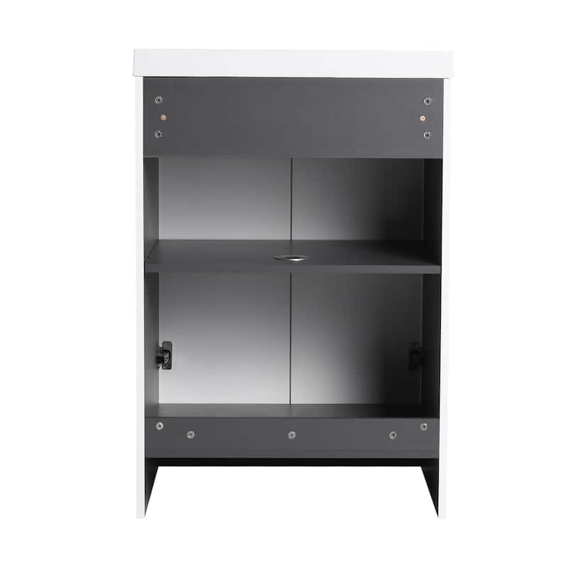 Bathroom Vanity With Sink In 24/30/36 Inch, Freestanding Bathroom Vanity With Soft Close Door and Adjustable Shelf
