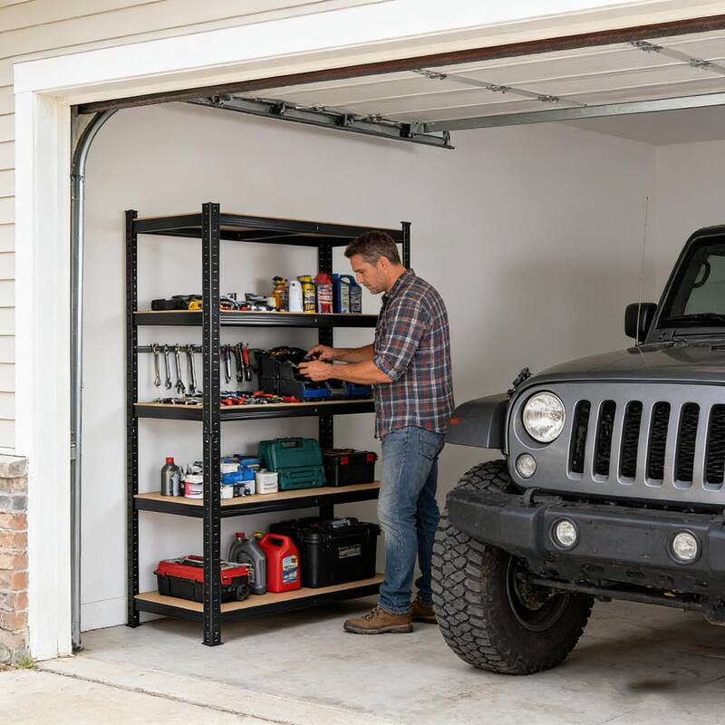 Anmytek Heavy Duty Adjustable Storage Shelf Metal Frame Garage Pantry Kitchen Shelving Unit