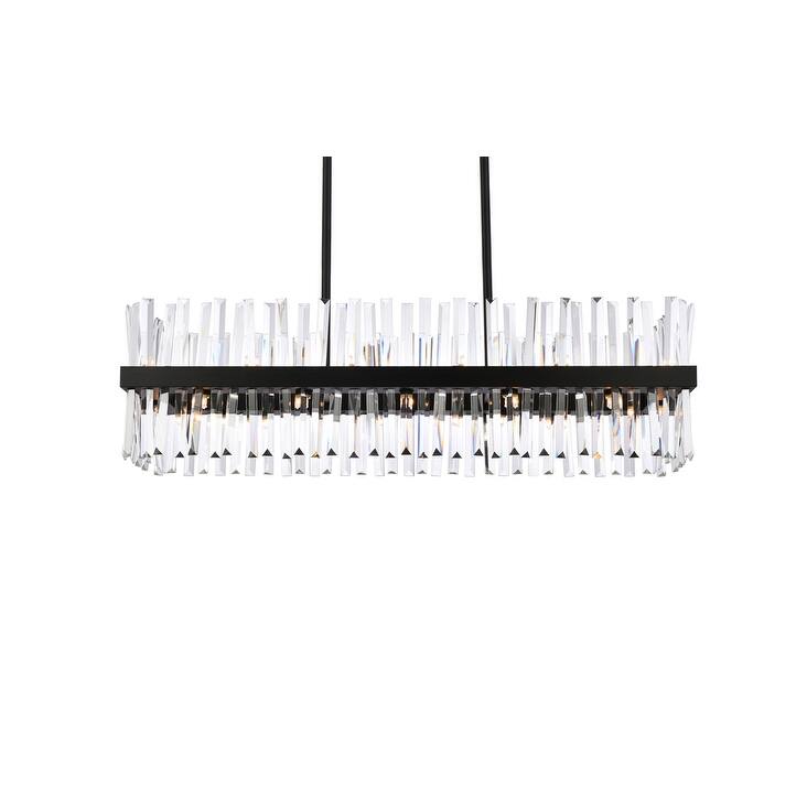 Indigo Home 42 inch crystal rectangle chandelier light