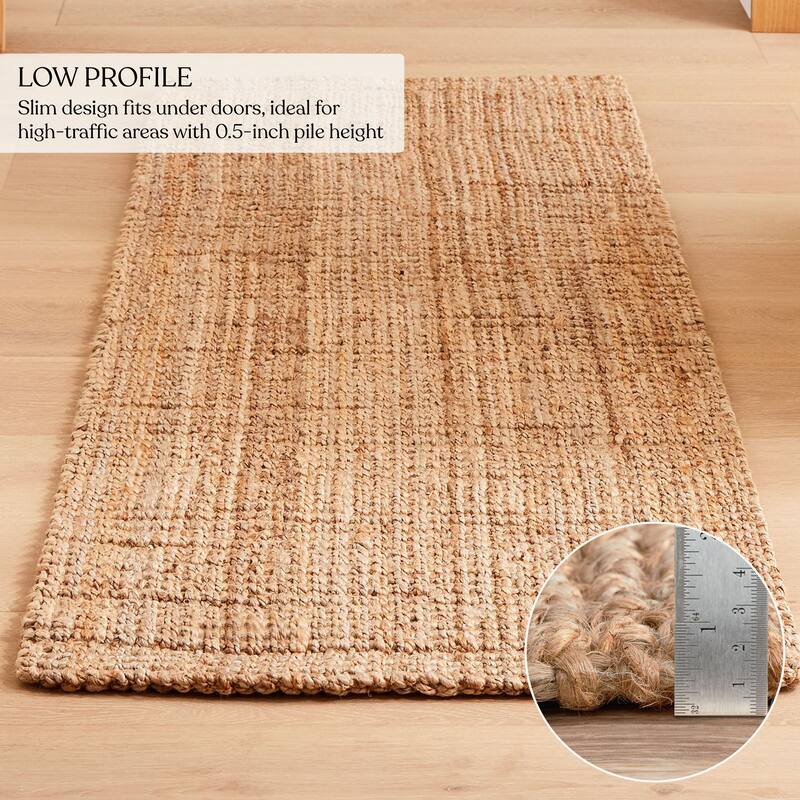 Delara Handwoven Boucle Area Rug, 100% Natural Texture & Lasting Durability for Modern High-Traffic Areas like Living Rooms